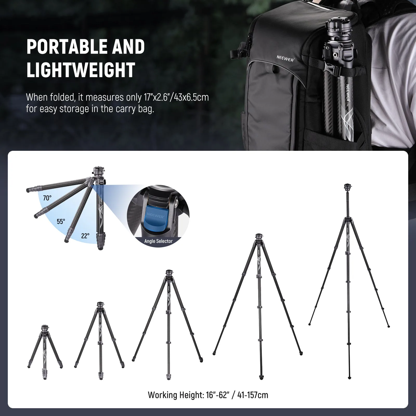 Neewer Carbon Fiber tripod image 3